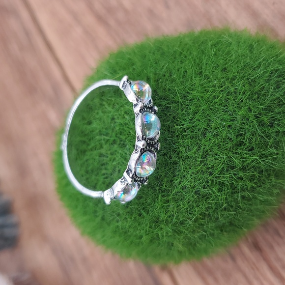 Aurora Borealis Panel Ring Size 7 R810 - Picture 2 of 2